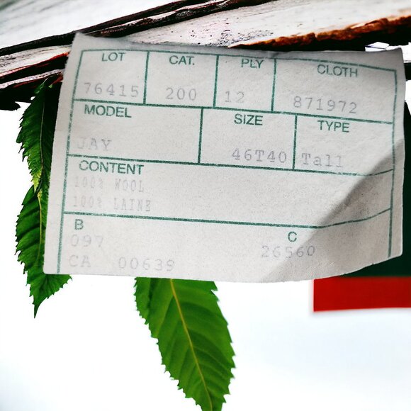 S Cohen Men's 46L Blue Check 100% Wool Suit Pants 42X30 & Tie 11022 - Picture 12 of 12